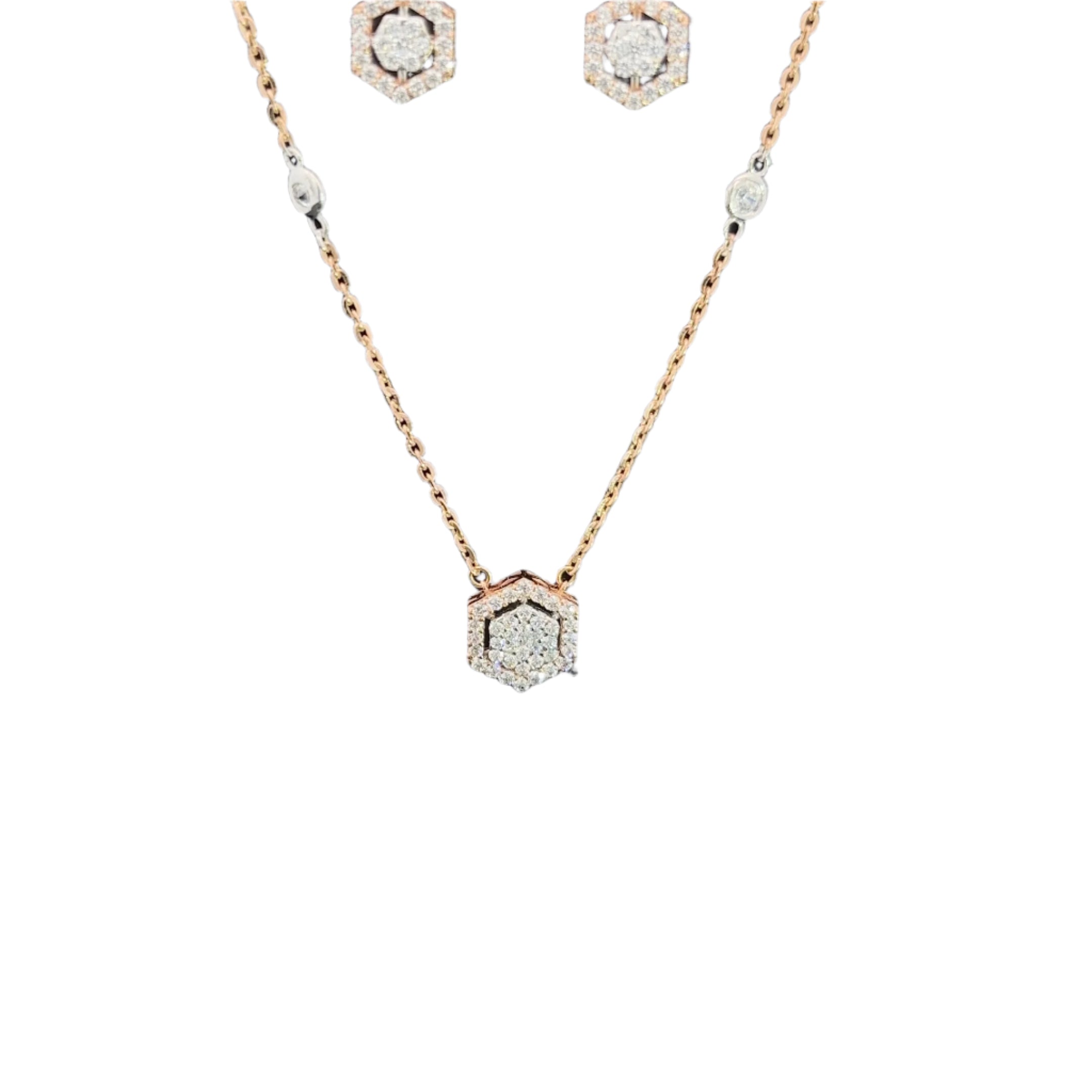 Farzana Diamond Pendant Set