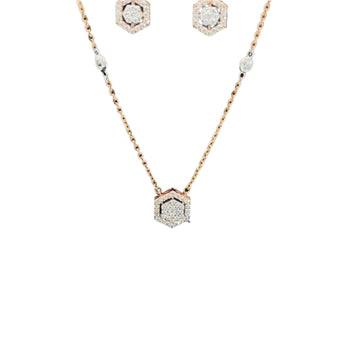 Farzana Diamond Pendant Set
