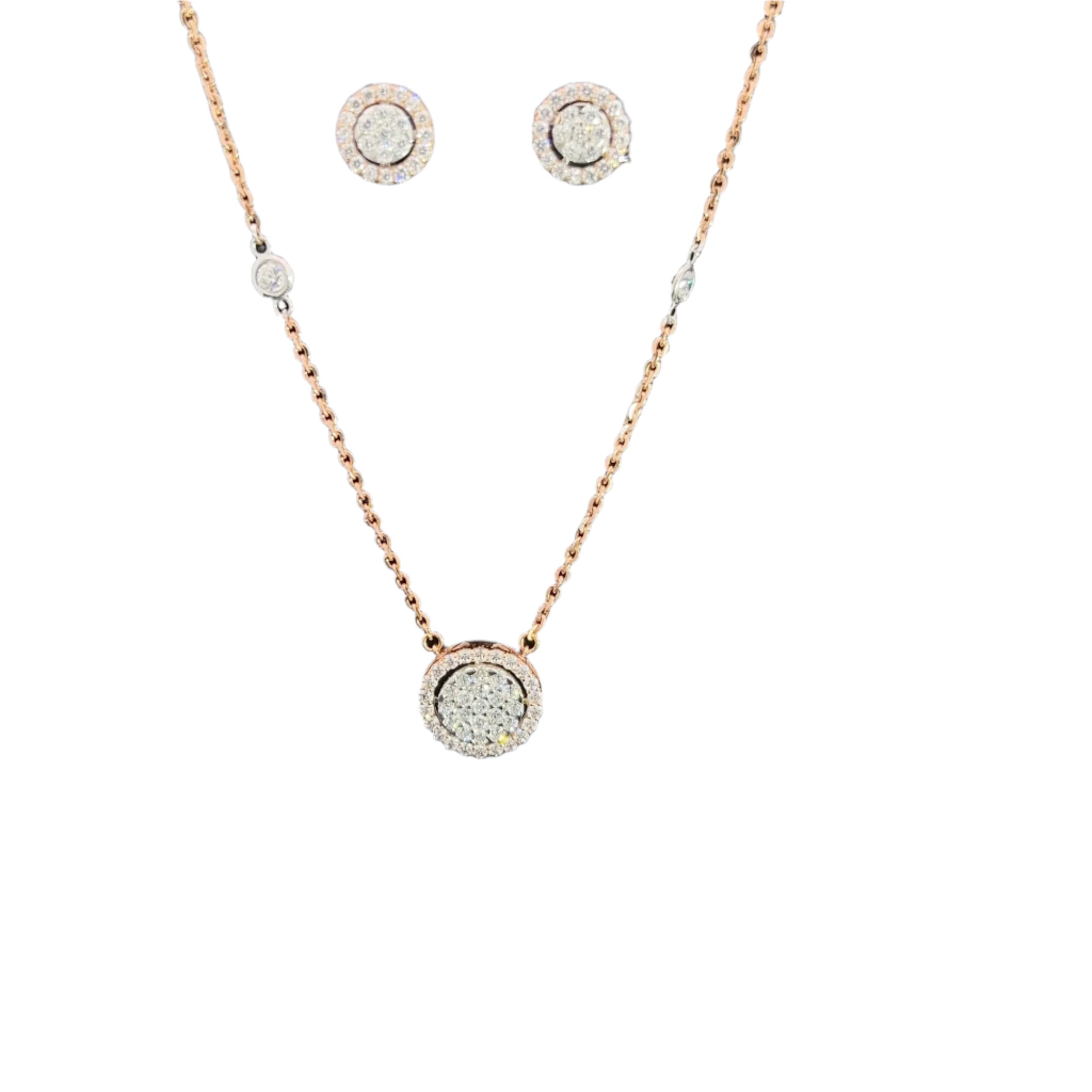 Fariha Diamond Pendant Set