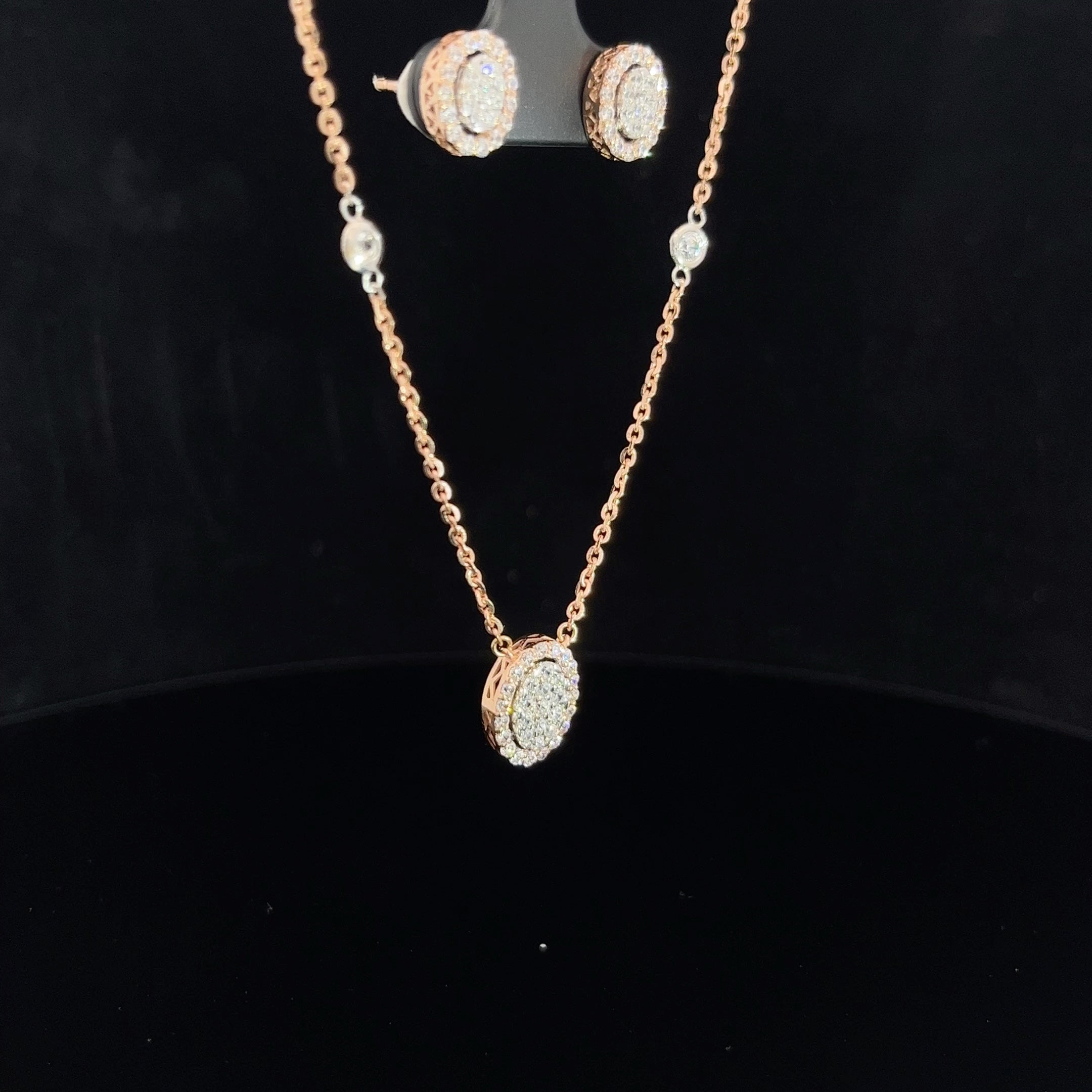 Farah Diamond Pendant Set