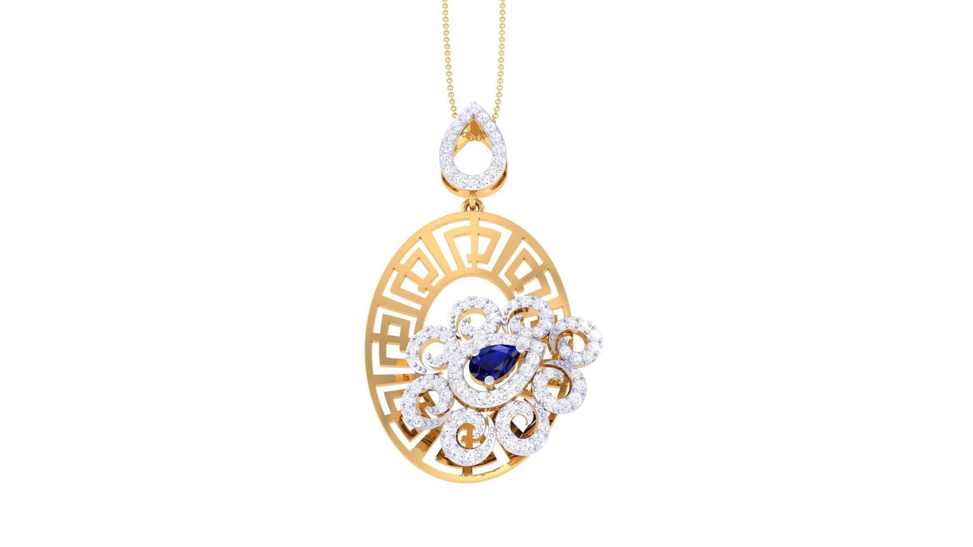 Sylvie Diamond Pendant Set