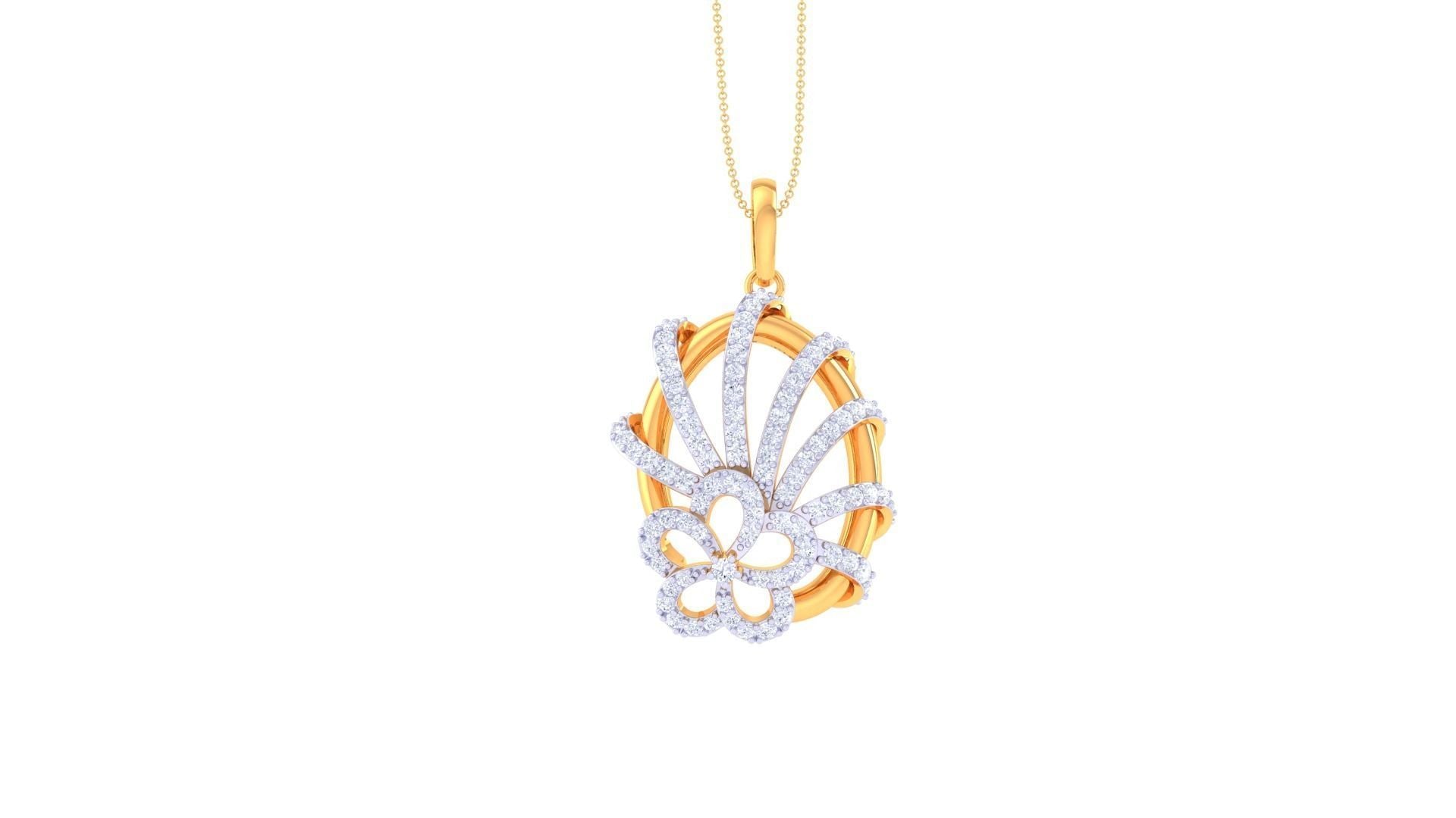 Adele Diamond Pendant Set