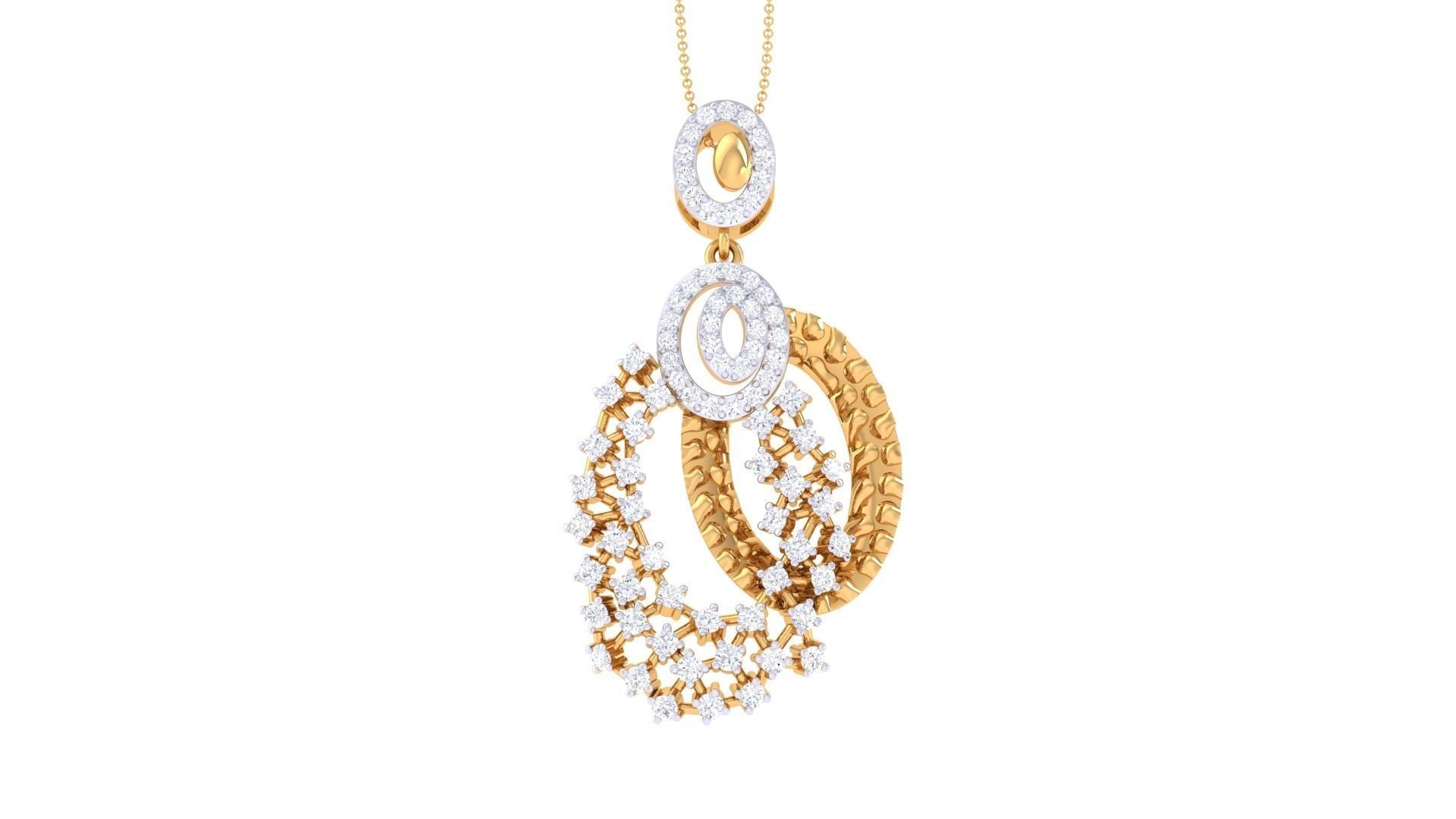 Halle Diamond Pendant Set