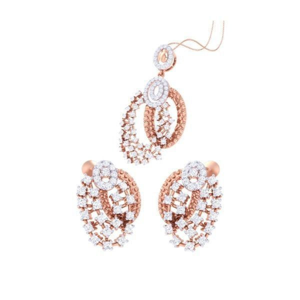 Halle Diamond Pendant Set