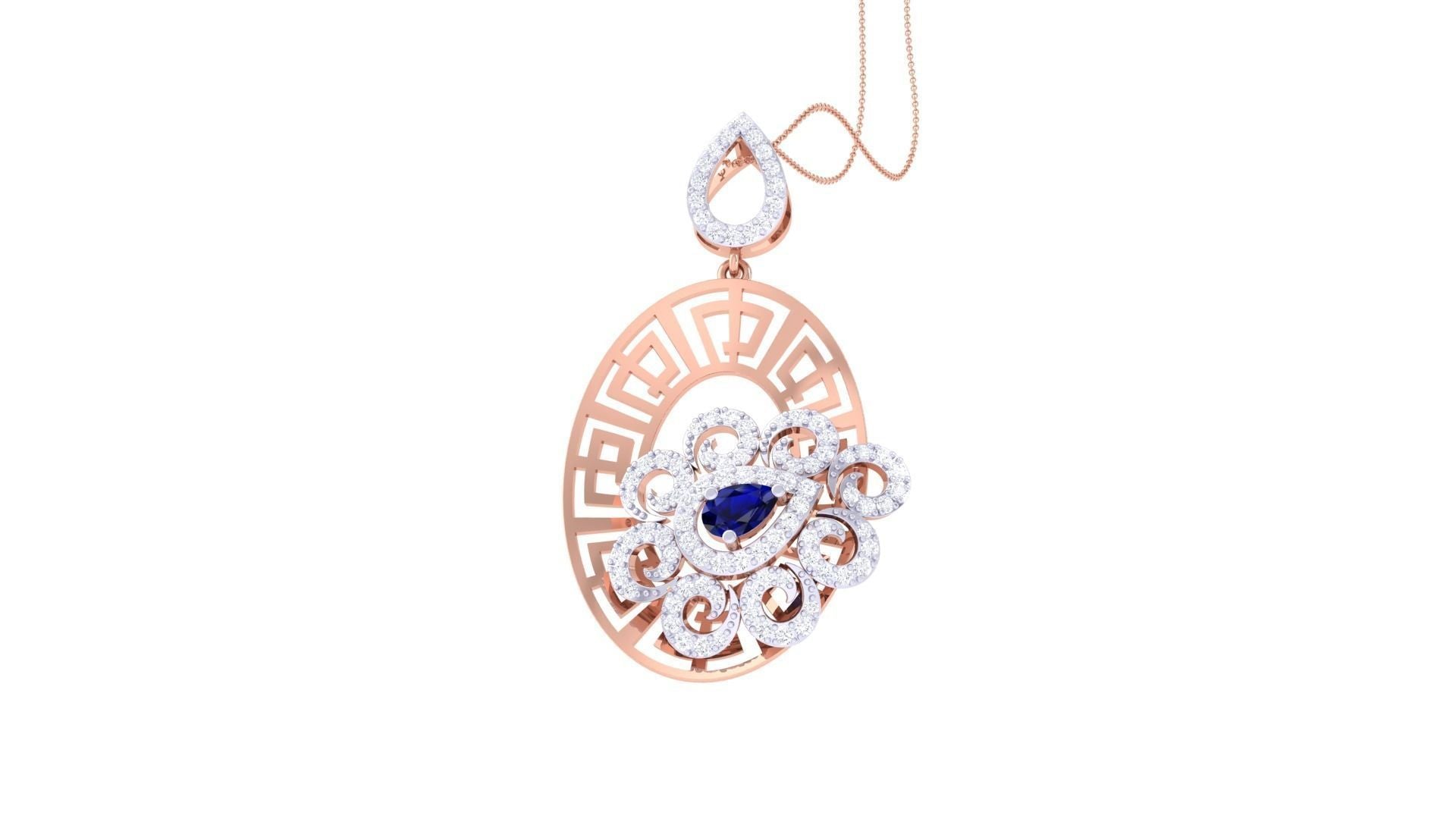 Sylvie Diamond Pendant Set