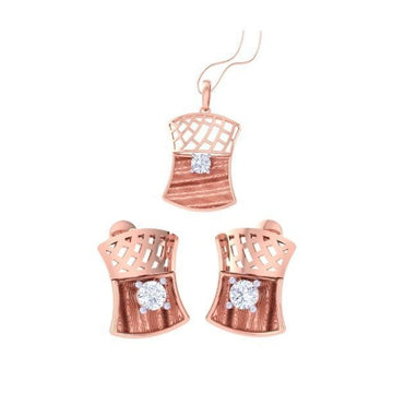 Elina Diamond Pendant Set