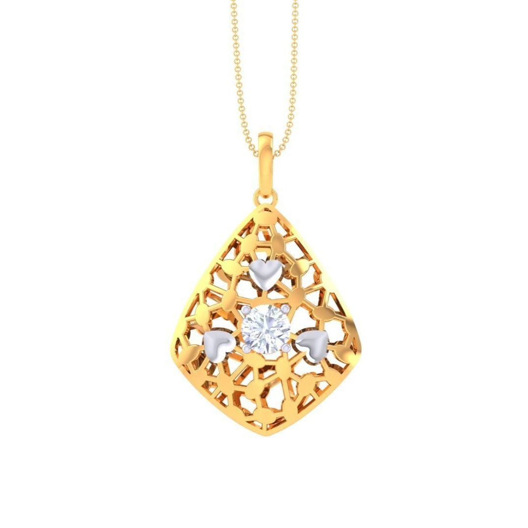 Zinnia Diamond Pendant