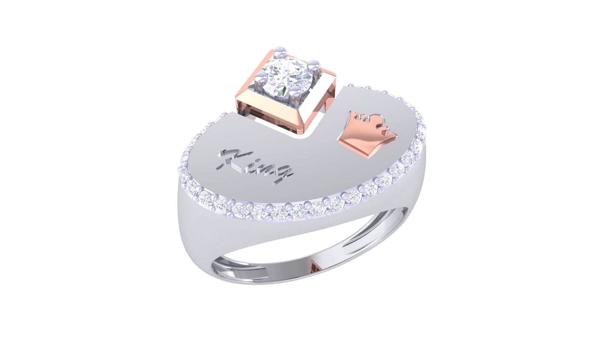 Sterling Diamond Mens Ring
