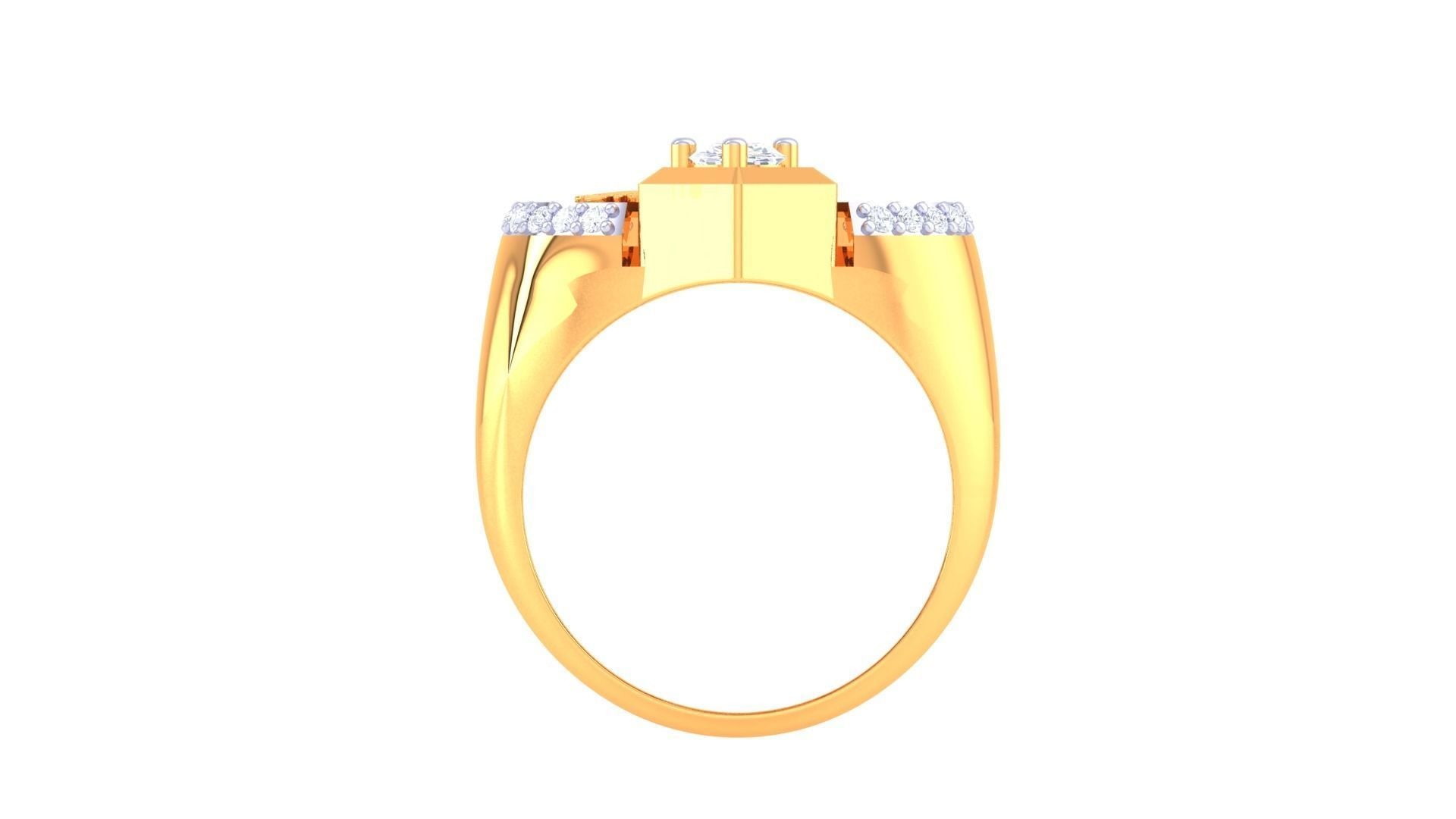 Sterling Diamond Mens Ring