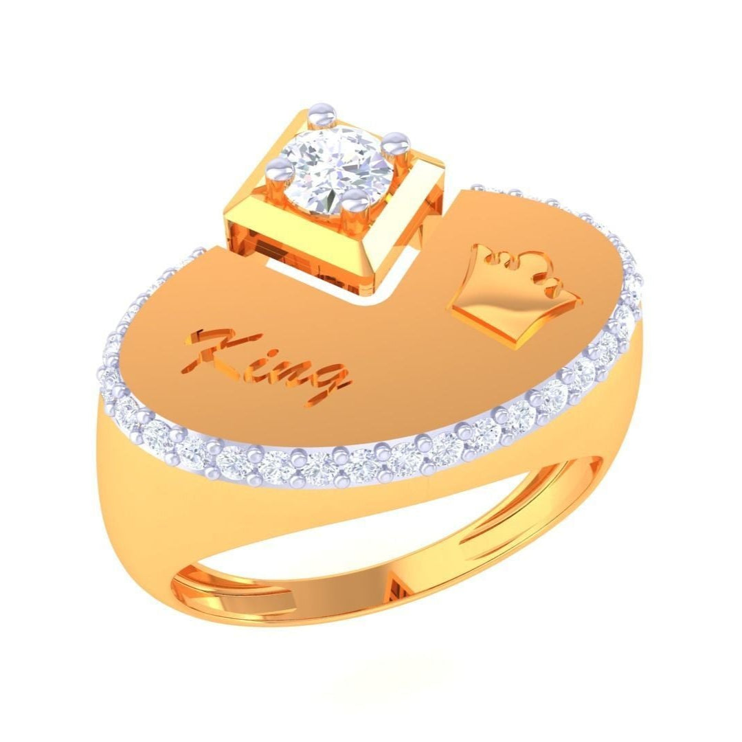 Sterling Diamond Mens Ring