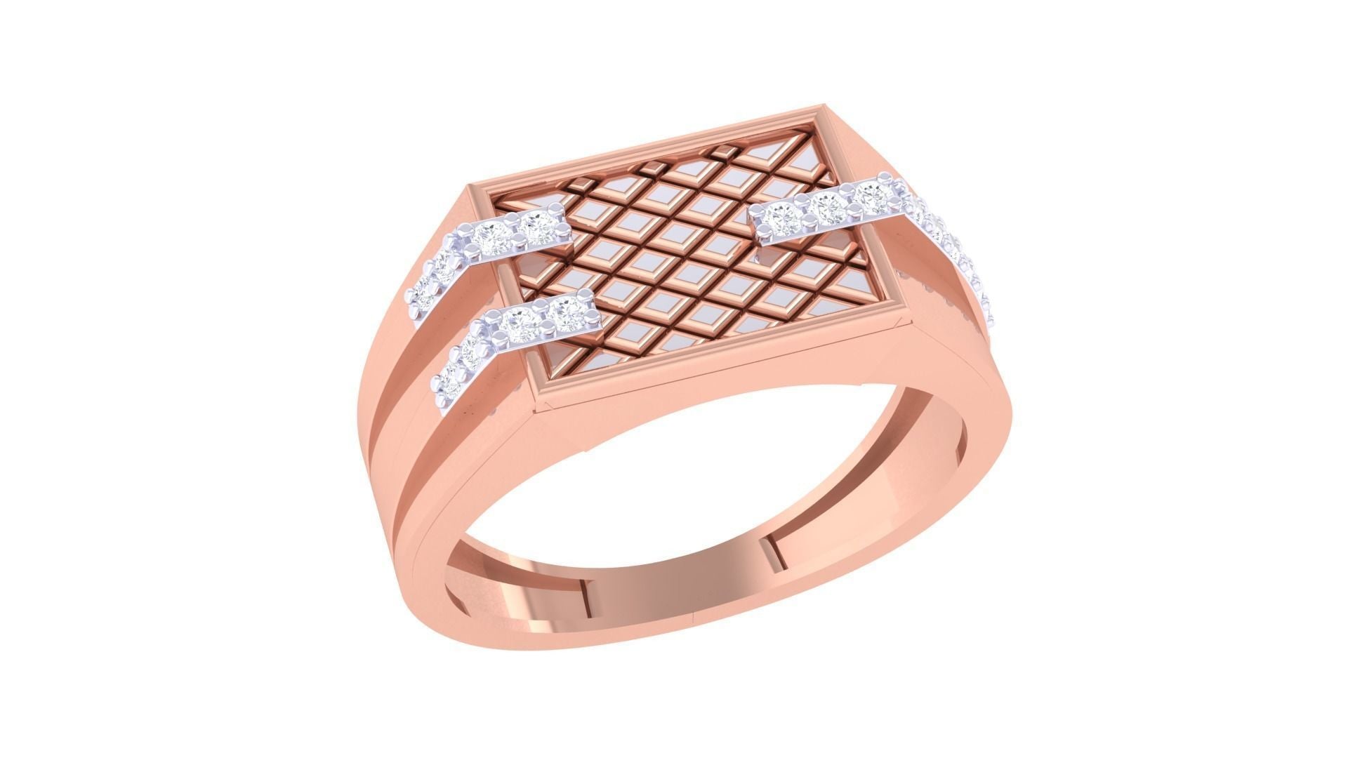 Geraldo Diamond Mens Ring