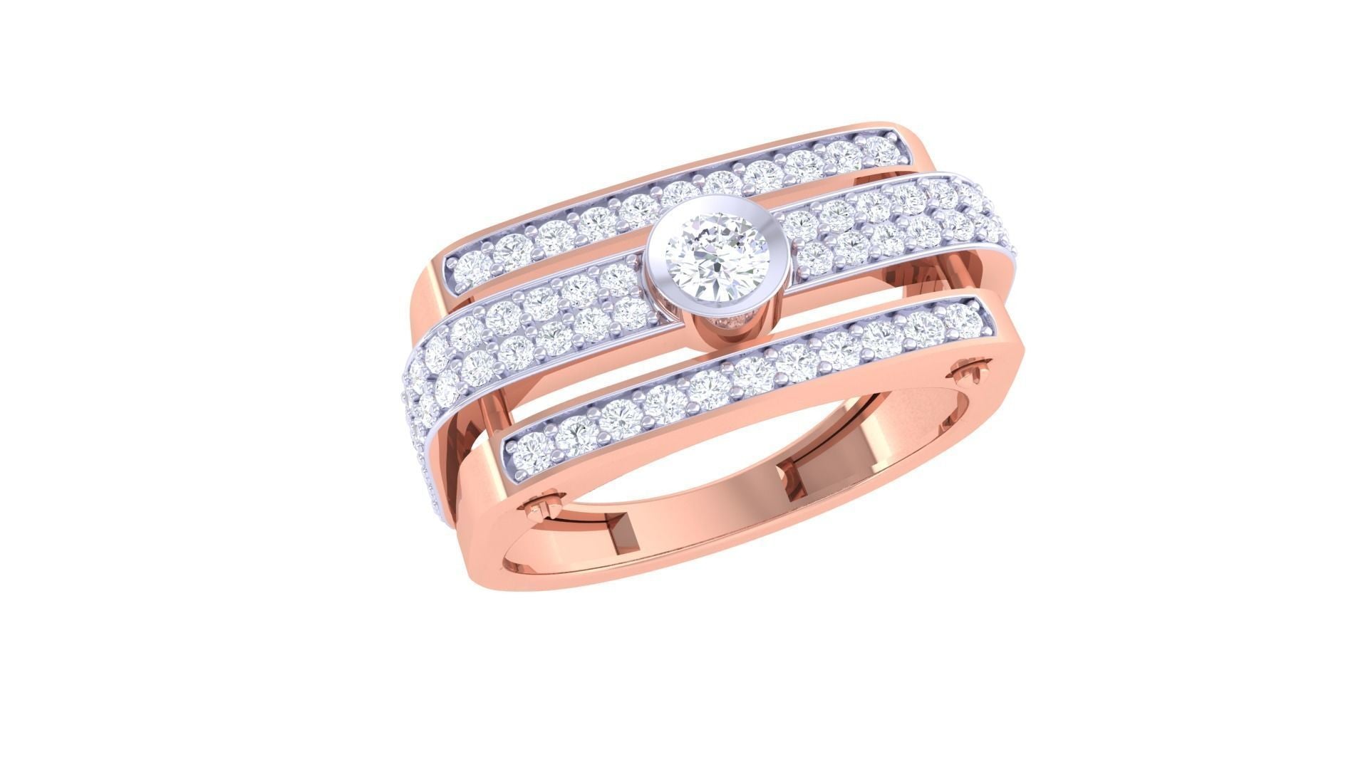 Sanders Diamond Mens Ring