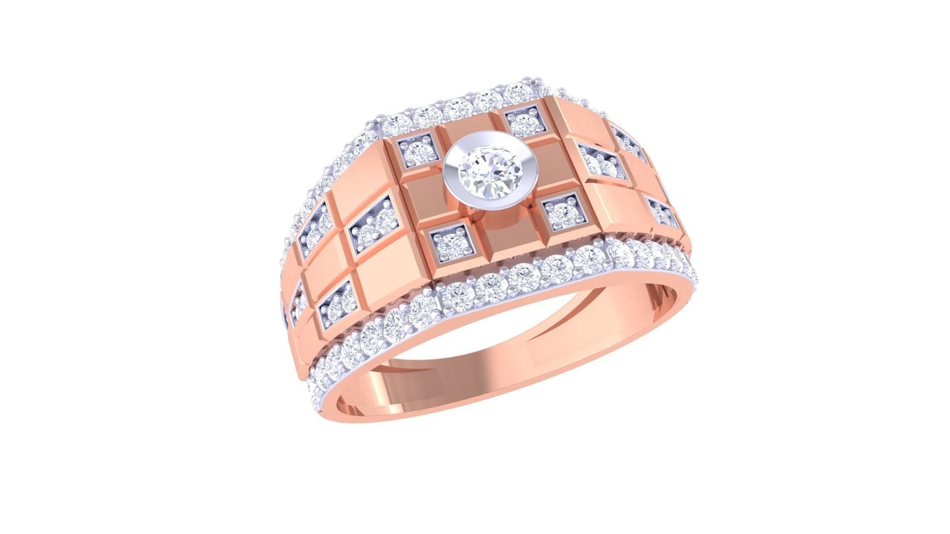 Simon Diamond Mens Ring